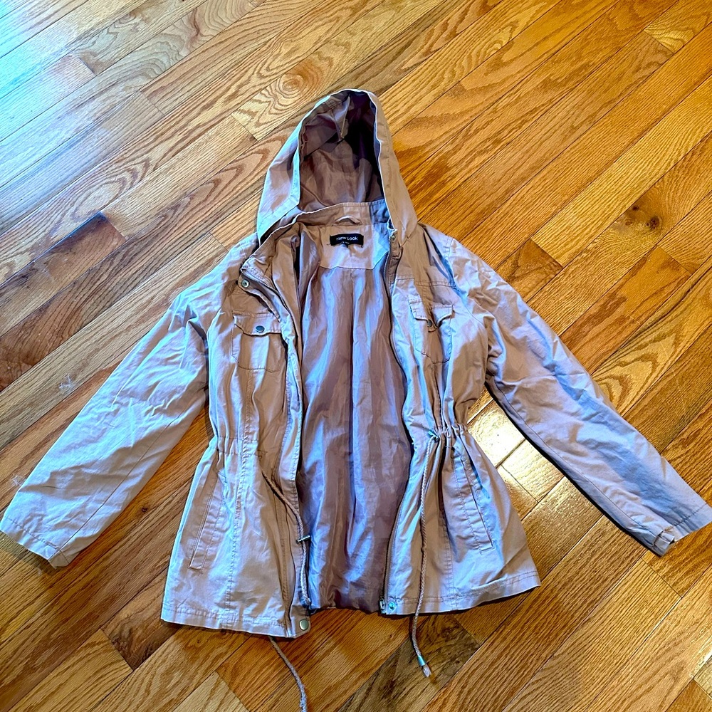 Dusty pink rain jacket